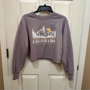 Hollister Cropped Crewneck Sweatshirt- size XS